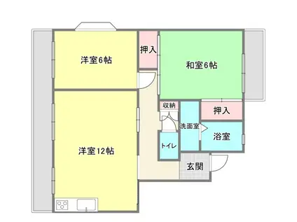 BELLE FORET A(2LDK/4階)の間取り写真