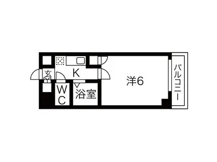ビクトワール小阪(1K/3階)の間取り写真