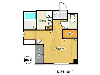 エルハイム(1K/1階)の間取り写真