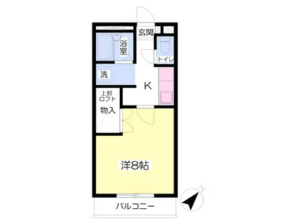 STコーポ(1K/2階)の間取り写真