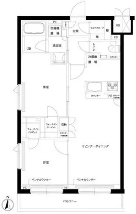 ルーブル赤羽 2階階 間取り