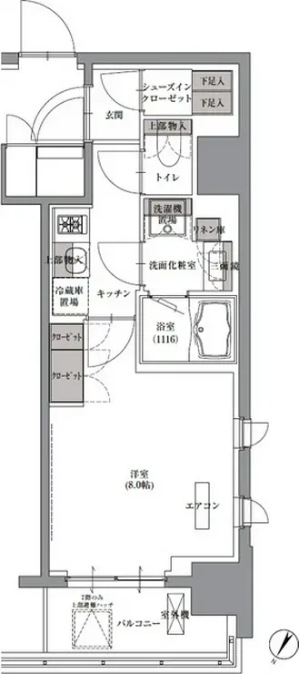 プレジリア人形町 7階階 間取り