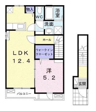 コンフォース(1LDK/2階)の間取り写真