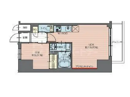 プレジオ西新井(1LDK/11階)の間取り写真