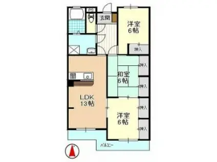 メゾンフロントーサ(3LDK/4階)の間取り写真