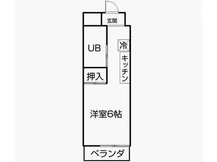 レジデンス掛川(1K/2階)の間取り写真
