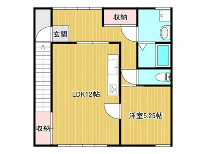 今井町アパート(1LDK/2階)の間取り写真