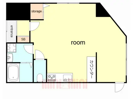 お福ビル(ワンルーム/2階)の間取り写真