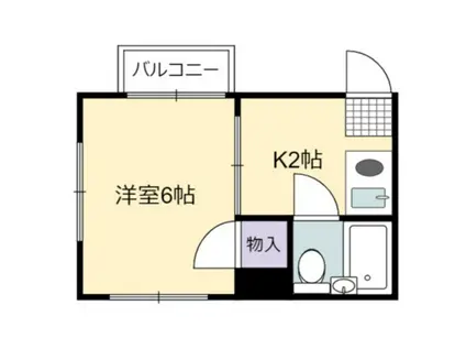 BRILLO竹屋(1K/2階)の間取り写真