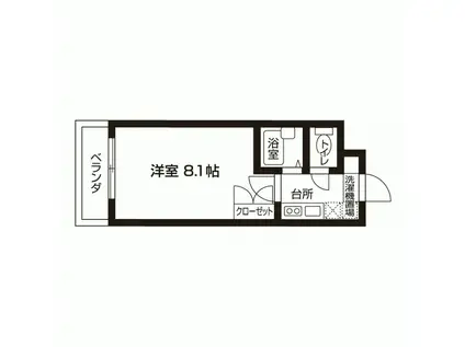 サンハウスユウ伊勢原(1K/3階)の間取り写真