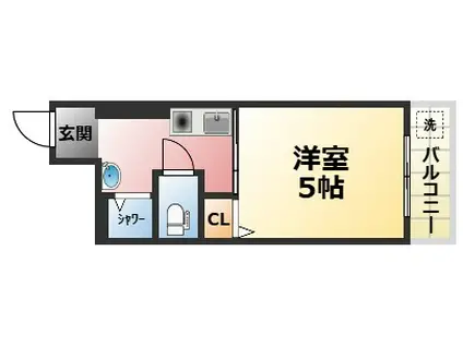 コウシエンイトーハイツ(1K/1階)の間取り写真