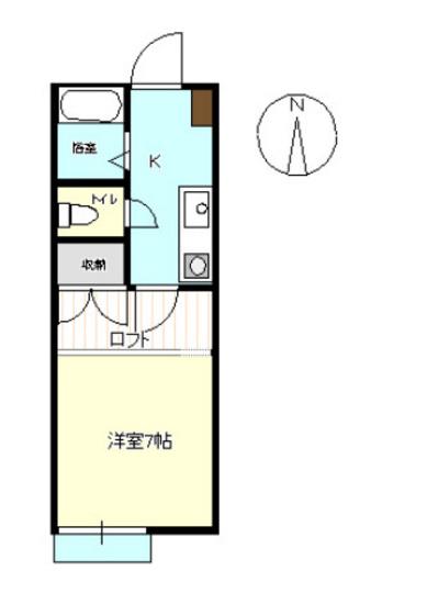 コーポ幸(1K/1階)の間取り写真