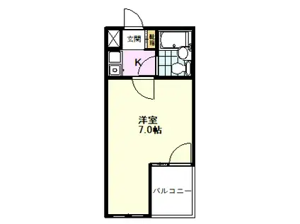 セントヒルズ・国立(1K/1階)の間取り写真