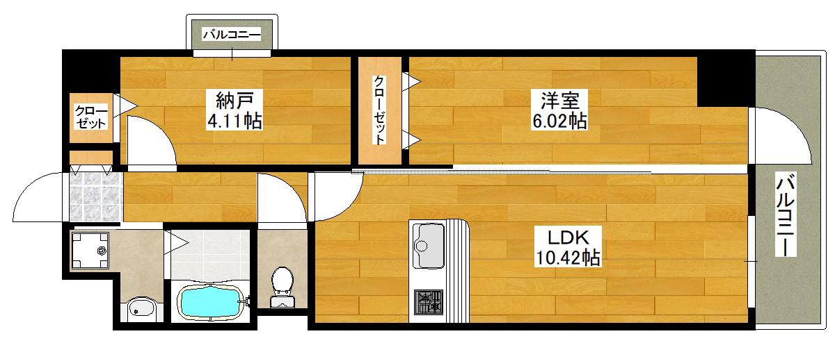 アーバンパーク新大阪(1SLDK/7階)の間取り写真