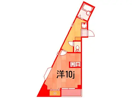 アスタリスク日吉(ワンルーム/2階)の間取り写真