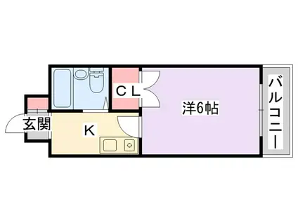 ICROSS AM野崎(1K/3階)の間取り写真