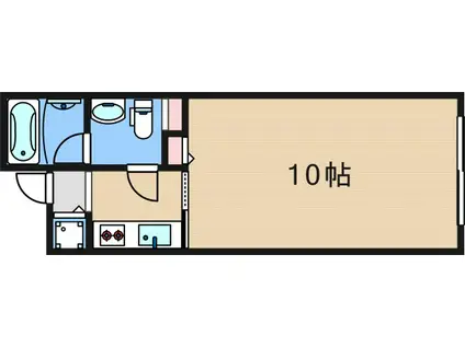 パラドール北加賀屋(1K/1階)の間取り写真