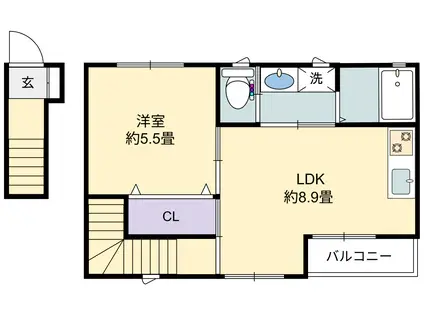 ブルーメゾンIII(1LDK/2階)の間取り写真