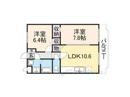 ファーストレジデンス(2LDK/3階)の間取り写真