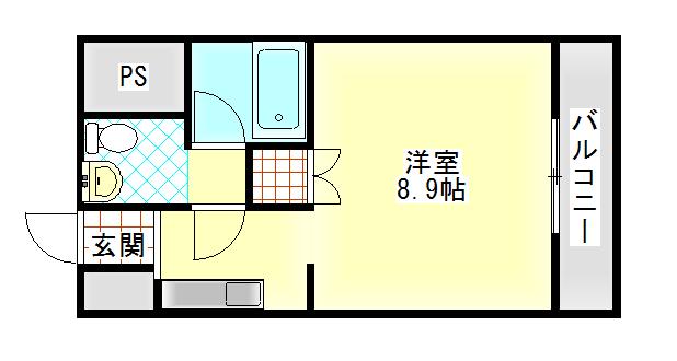 プログレッソ(ワンルーム/5階)の間取り写真