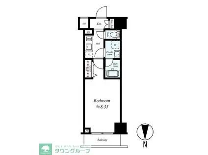 ブライズ亀戸DUE(1K/4階)の間取り写真