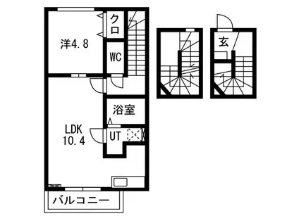 FIGAROVII(1LDK/3階)の間取り写真
