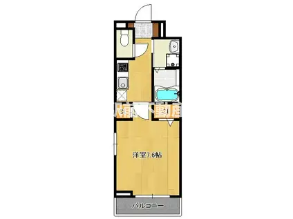 アドヴァン姪浜 E棟(1K/1階)の間取り写真