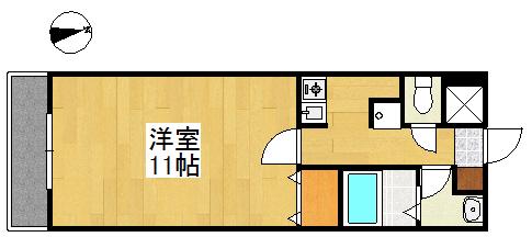 総社駅前ビル(1K/2階)の間取り写真