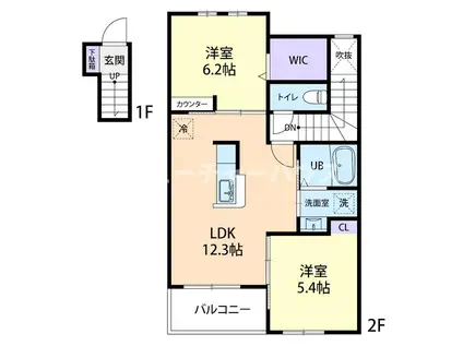 HISTOIRE I(2LDK/2階)の間取り写真