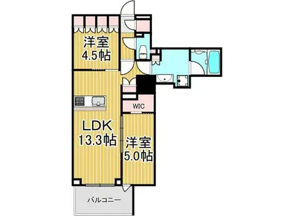 ザ・パークハビオ北千住(1LDK/11階)の間取り写真