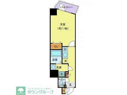 プレール・ドゥーク西新井II(1K/3階)の間取り写真