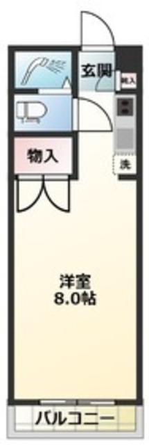 アーバンオアシスK&Y(1K/2階)の間取り写真