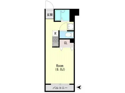 グレイスコート武蔵小杉(ワンルーム/3階)の間取り写真