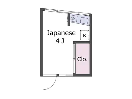 丸山アパート(ワンルーム/2階)の間取り写真