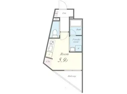 LAUREL西新井栄町(ワンルーム/3階)の間取り写真
