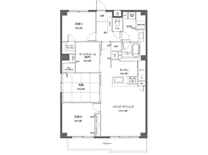 ロイヤル・ブラフ(4LDK/4階)の間取り写真
