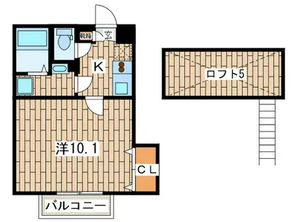 第2ネオMIコーポ(1K/2階)の間取り写真