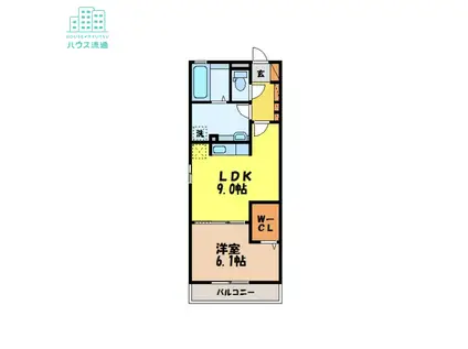 メゾン・ラ・パトリアK(1LDK/1階)の間取り写真