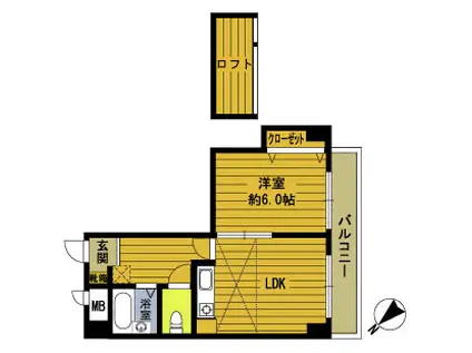 ピアT・O(1DK/3階)の間取り写真