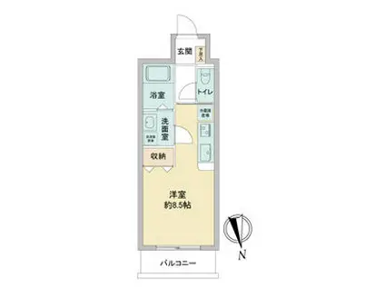 LA DOUCEUR今池南(ワンルーム/2階)の間取り写真