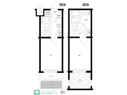 ルーブル早稲田六番館(2K/2階)の間取り写真