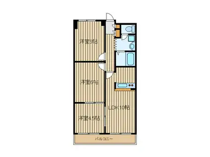 パールハイムサクライ(3LDK/2階)の間取り写真