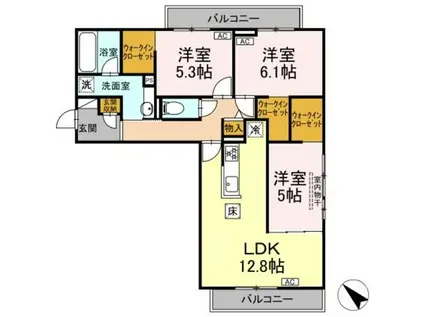 CASA SOLARE(3LDK/1階)の間取り写真