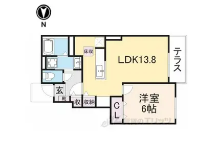 コッティ1(1LDK/1階)の間取り写真