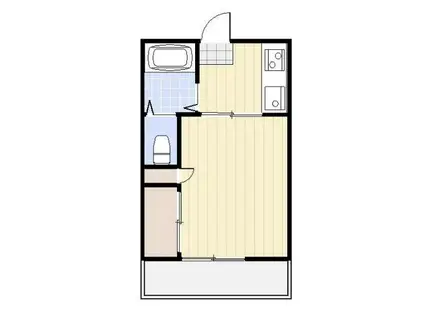 ビバーチェ カノン(1K/1階)の間取り写真