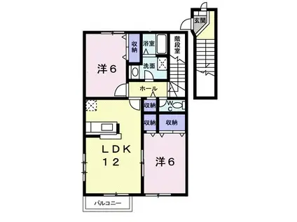 シンサリティ.MII B(2LDK/2階)の間取り写真