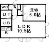 チェリーハイツ(1LDK/2階)の間取り写真