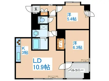 YS裏参道(2LDK/4階)の間取り写真