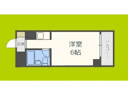 グレース鶴見東(ワンルーム/8階)の間取り写真