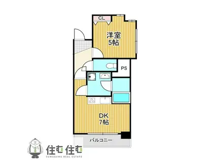 アーバンステージ豊田(1DK/2階)の間取り写真